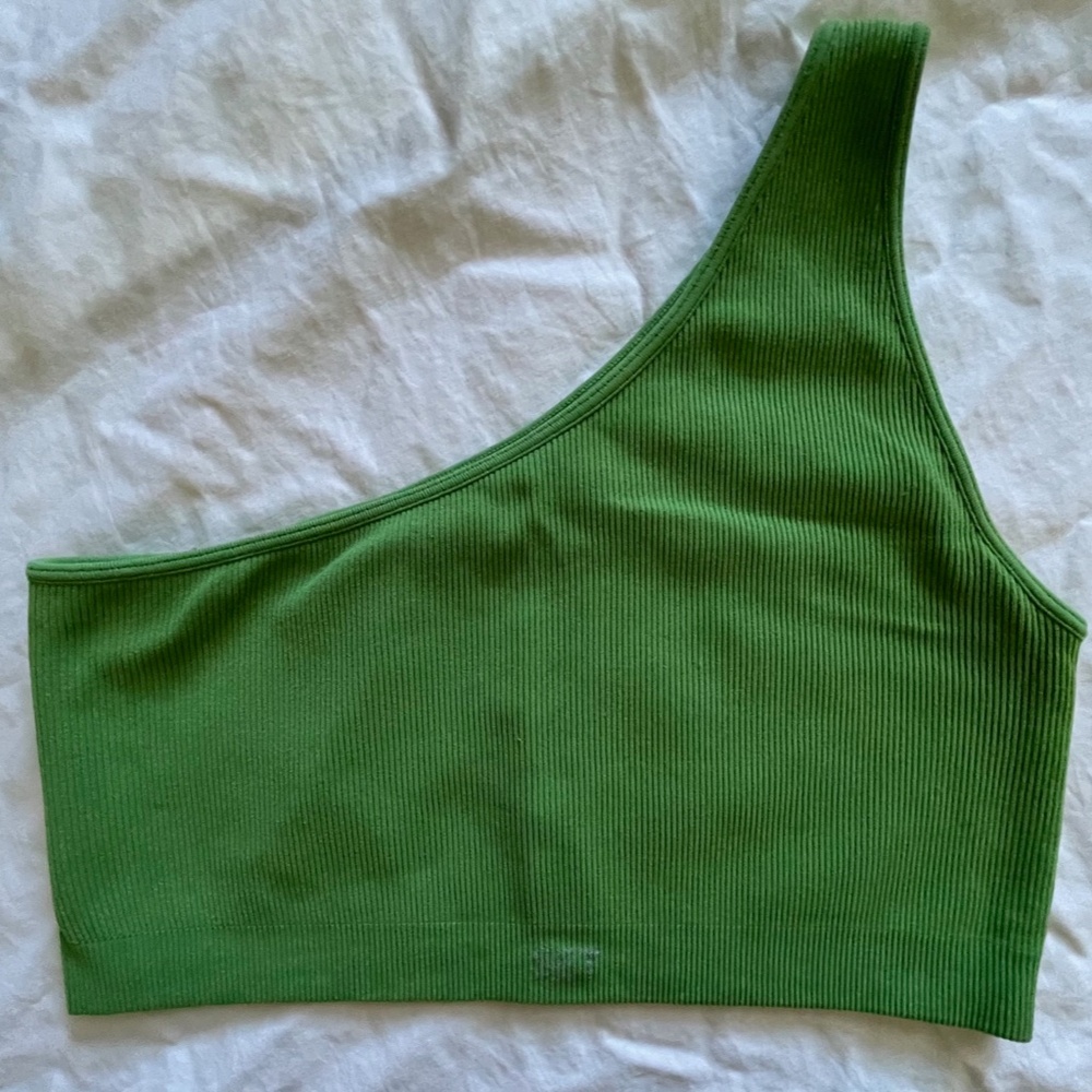 SET ACTIVE SCULPTFLEX® RIBBED ONE SHOULDER BRA LUCKY SIZE LARGE
